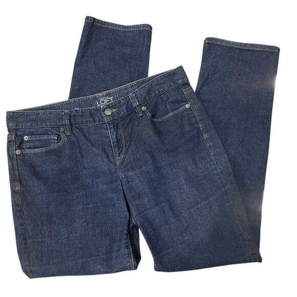 Loft Curvy Straight leg jeans Vintage Dark Wash Size 10/30 - Picture 3 of 16